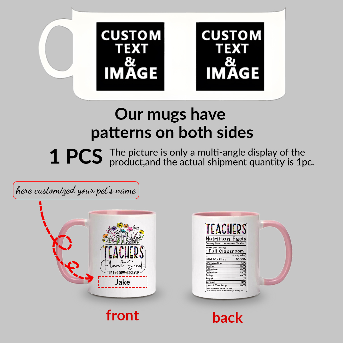 1pc personalizza il nome tazze - Coffee Tea Gift recensione e prezzo